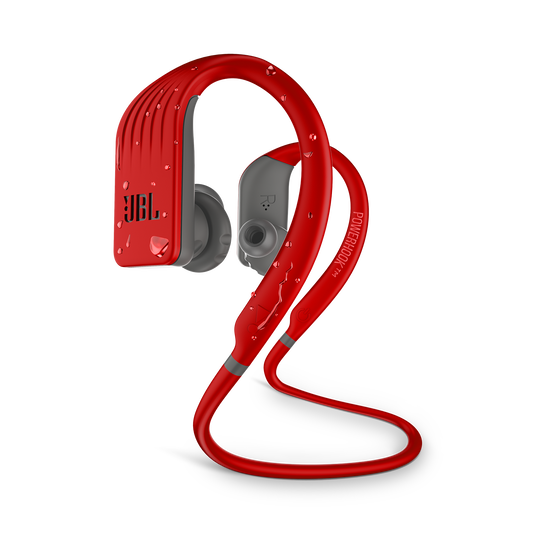 JBL Endurance JUMP - Red - Waterproof Wireless Sport In-Ear Headphones - Hero