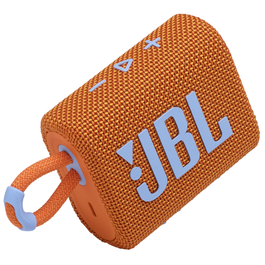 JBL Go 3 - Orange - Portable Waterproof Speaker - Detailshot 1