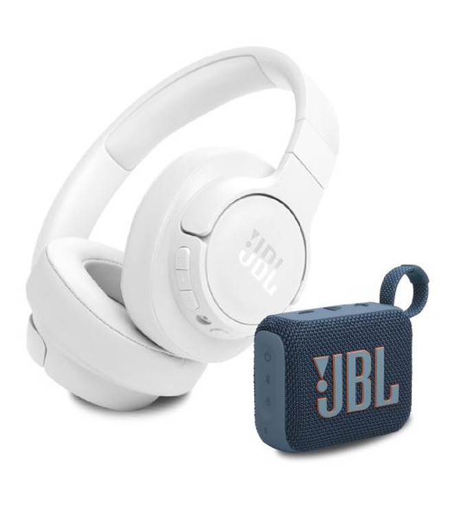 KIT JBL Tune 770NC White + Go 4 Blue