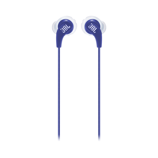 JBL Endurance RUN - Blue - Sweatproof Wired Sport In-Ear Headphones - Front