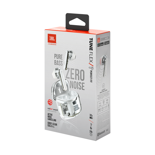 JBL Tune Flex - White Ghost - True wireless Noise Cancelling earbuds - Detailshot 15