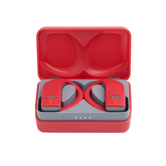 JBL Endurance PEAK - Red - Waterproof True Wireless In-Ear Sport Headphones - Hero
