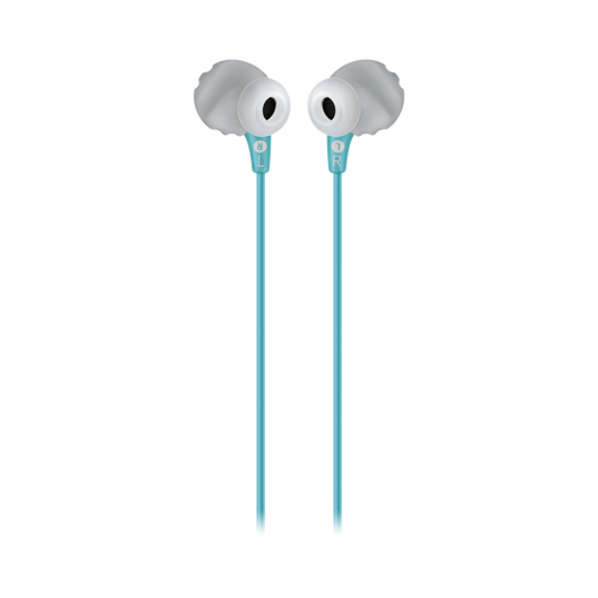 JBL Endurance RUN - Teal - Sweatproof Wired Sport In-Ear Headphones - Back