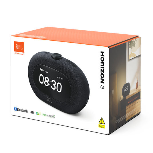 JBL Horizon 3 with FM - Black - Bluetooth&reg; clock radio speaker with FM - Detailshot 8 image number null