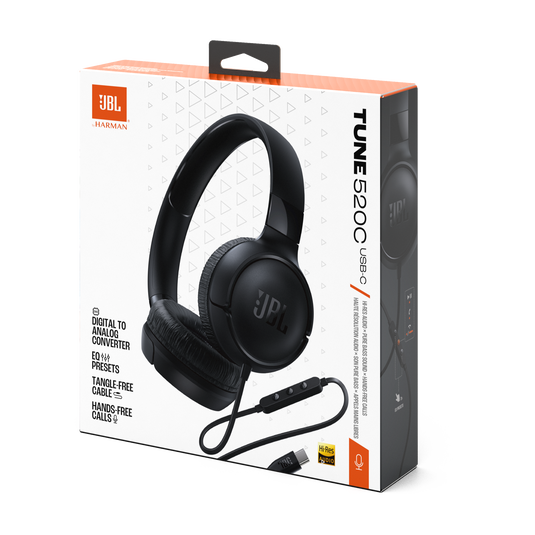 JBL Tune 520C USB-C - Black - Hi-Res wired on-ear headphones - Detailshot 15 image number null