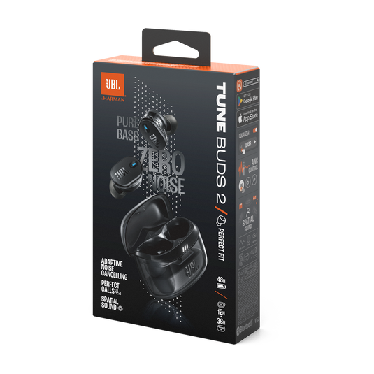 JBL Tune Buds 2 Ghost Edition - Ghost Black - True Wireless Noise Cancelling Earbuds - Detailshot 15 image number null