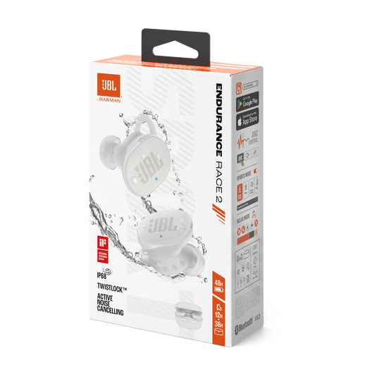 JBL Endurance Race 2 - White - Waterproof sports true wireless earbuds - Detailshot 15 image number null