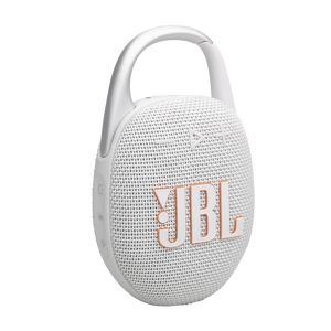 JBL Clip 5 - White - Ultra-portable waterproof speaker - Hero JBL Clip 5