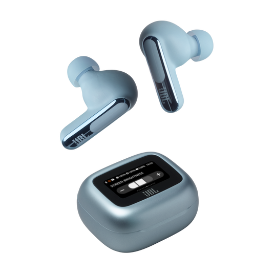 JBL Live Beam 3 - Blue - True wireless noise-cancelling closed-stick earbuds - Detailshot 7 image number null